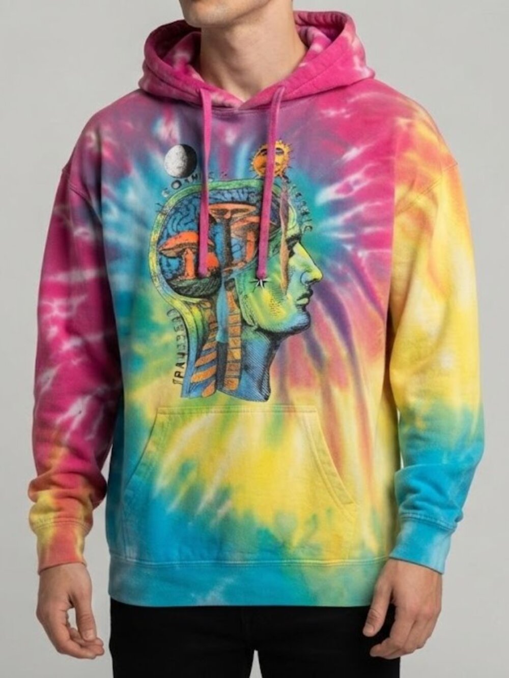 Trippy Tie-Dye Graphic Hoodie